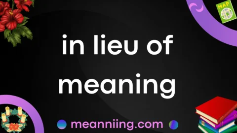 in lieu of meaning