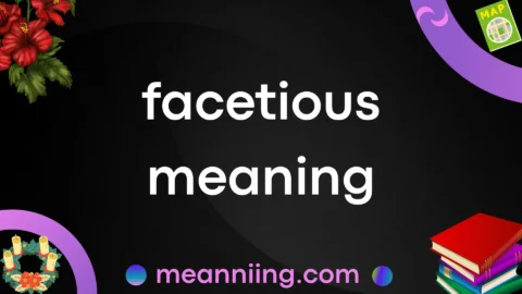 facetious meaning